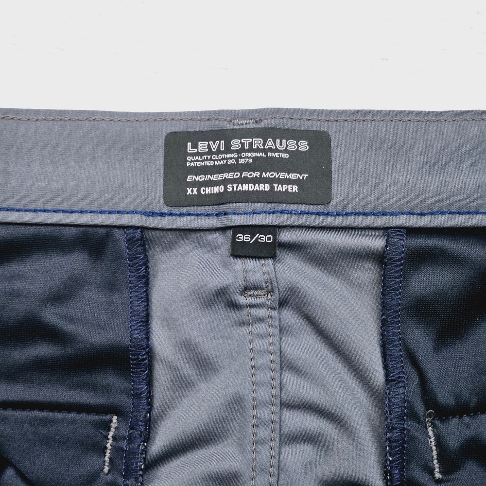 Levi Strauss XX Chino Pants Mens 36x29 Grey Tapered Engineered Techwear Modern - Picture 4 of 10